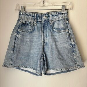 Rag & Bone Miramar Walking Cotton Terry Jean Shorts Size XXS Light Wash Summer